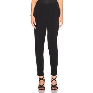 James Perse Solid Black Slouchy Crepe Casual Pants Women's Size 0